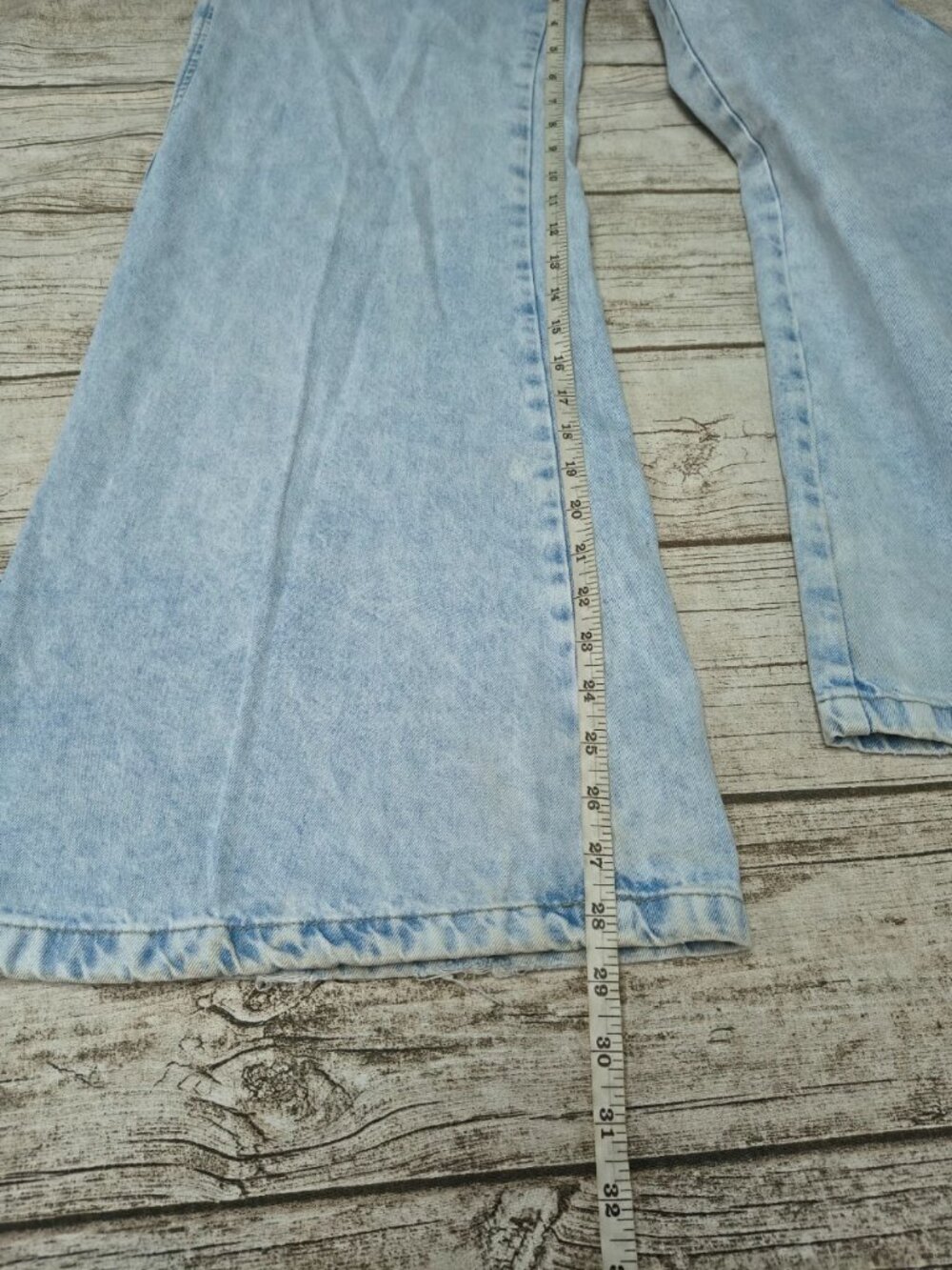 Youcom Light Wash Wide Leg High Rise Jeans Size 36 - Picture 4 of 10